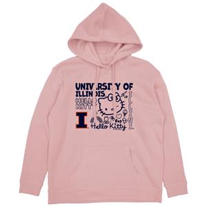 Image of ILLINOIS HELLO KITTY ICONS WOMENS HOOD -  dustypink